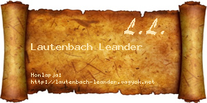 Lautenbach Leander névjegykártya